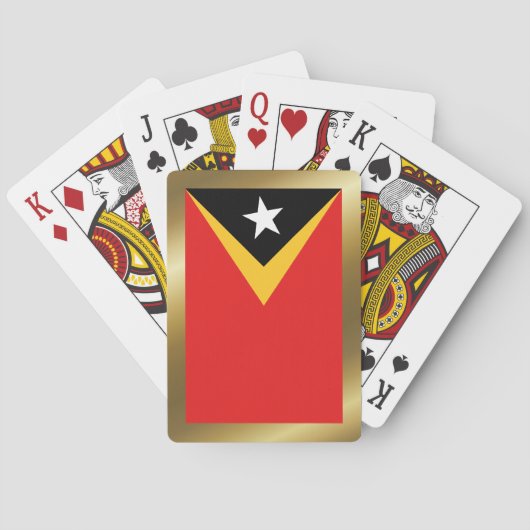 Oost-Timorese vlag speelkaarten (Achterkant)