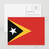 Oost-Timorese vlag, vlag van Oost-Timor Briefkaart (Voorkant / Achterkant)