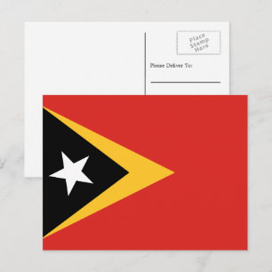 Oost-Timorese vlag, vlag van Oost-Timor Briefkaart