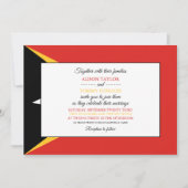 Oost-Timorese vlag, vlag van Oost-Timor bruiloft Kaart (Voorkant)