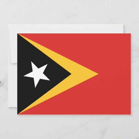 Oost-Timorese vlag, vlag van Oost-Timor bruiloft Kaart (Achterkant)