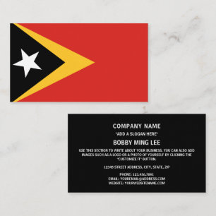Oost-Timorese vlag, vlag van Oost-Timor Visitekaartje