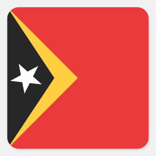 Oost-Timorese Vlagsticker Vierkante Sticker (Voorkant)
