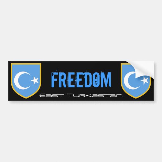 Oost-Turkestan Bumpersticker (Voorkant)