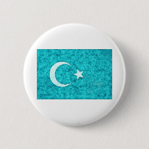 Oost-Turkestan Vlag pen en inkteffect Ronde Button 5,7 Cm