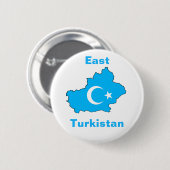 Oost-Turkistan Ronde Button 5,7 Cm (Voorkant /achterkant)