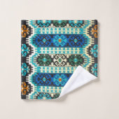 oost-Turks Perzisch tapijtblauw Bad Handdoek (Wasdoekje)
