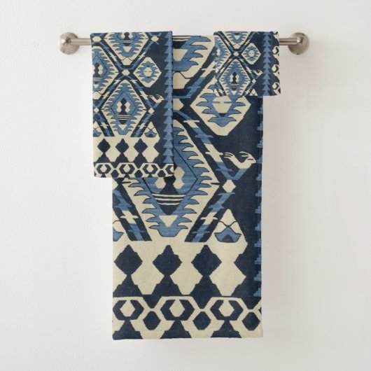 oost-Turks Perzisch tapijtblauw Bad Handdoek (Insitu)