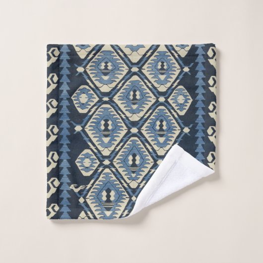 oost-Turks Perzisch tapijtblauw Bad Handdoek (Wasdoekje)