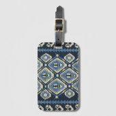 oost-Turks Perzisch tapijtblauw Bagagelabel (Voorkant (verticaal))