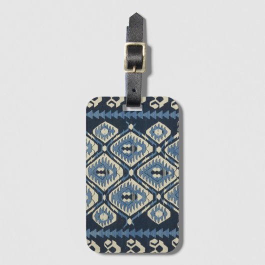 oost-Turks Perzisch tapijtblauw Bagagelabel (Voorkant (verticaal))