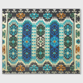 oost-Turks Perzisch tapijtblauw Cadeaupapier (Vlak)