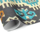 oost-Turks Perzisch tapijtblauw Cadeaupapier (Rol Hoek)