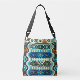  oost-Turks perzisch tapijtblauw groen Crossbody Tas