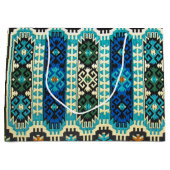 oost-Turks Perzisch tapijtblauw Groot Cadeauzakje (Voorkant)