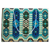 oost-Turks Perzisch tapijtblauw Groot Cadeauzakje (Achterkant)