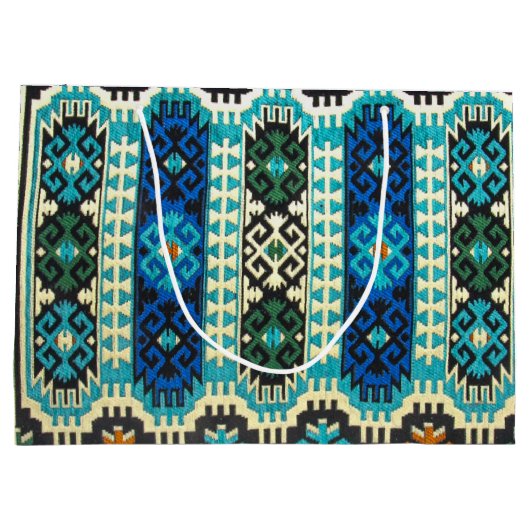 oost-Turks Perzisch tapijtblauw Groot Cadeauzakje (Achterkant)