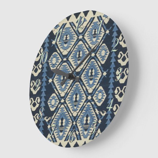 oost-Turks Perzisch tapijtblauw Grote Klok (Hoek)