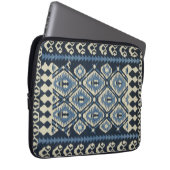 oost-Turks Perzisch tapijtblauw Laptop Sleeve (Voorkant Rechts)