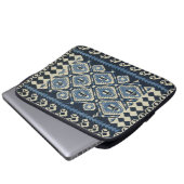 oost-Turks Perzisch tapijtblauw Laptop Sleeve (Voorkant onderkant)