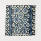 oost-Turks Perzisch tapijtblauw Wandkleed (Voorkant)