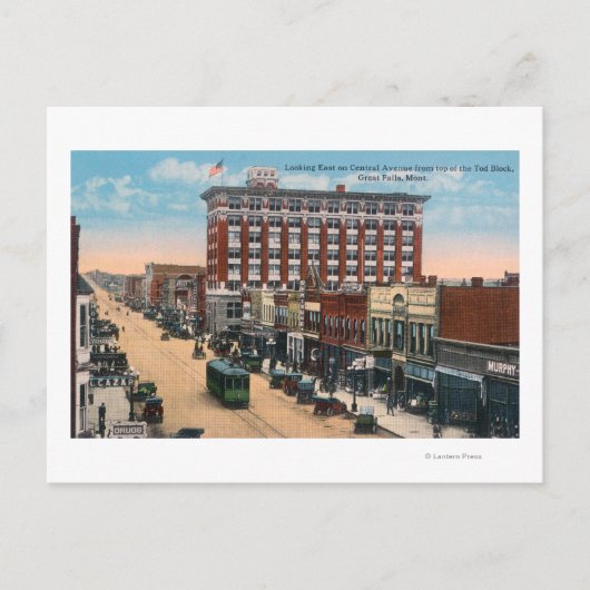 Oost-Uitzicht Midden-AvenueGrote Herfsten, MT Briefkaart (Voorkant)