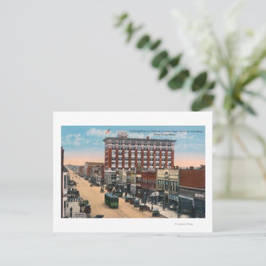 Oost-Uitzicht Midden-AvenueGrote Herfsten, MT Briefkaart (Staand voorkant)