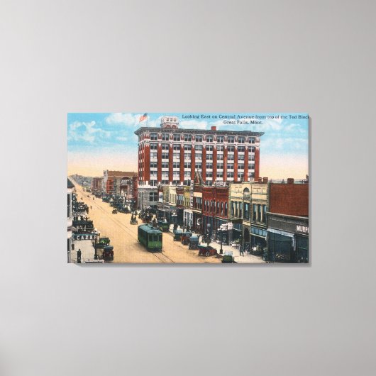 Oost-Uitzicht Midden-AvenueGrote Herfsten, MT Canvas Afdruk (Voorkant)