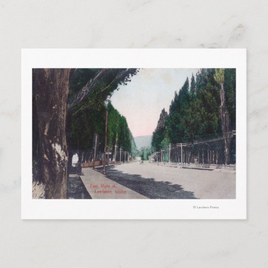 Oost-Uitzicht op Main StreetLewiston, ID Briefkaart (Voorkant)