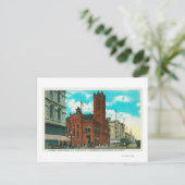 Oost-Uitzicht uit K St. Kijken naar Post Kantoor Briefkaart (Staand voorkant)