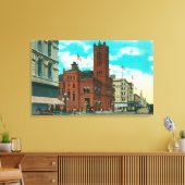 Oost-Uitzicht uit K St. Kijken naar Post Kantoor Canvas Afdruk (Insitu (Woonkamer))