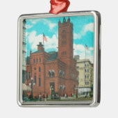 Oost-Uitzicht uit K St. Kijken naar Post Kantoor Metalen Ornament (Links)