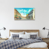 Oost-Uitzicht van Center StreetPocatello, ID Canvas Afdruk (Insitu (Slaapkamer))