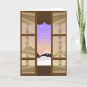 Oost-Uitzicht van de Winter Greeting of Note Kaart (Voorkant)