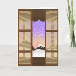 Oost-Uitzicht van de Winter Greeting of Note Kaart
