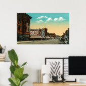 Oost-Uitzicht van Grand Avenue Poster (Thuiskantoor)