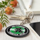 Oost-Vlaanderen Round Emblem Sleutelhanger (Zijkant)