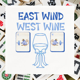 Oost Wind West Wijn Mahjong Napkins Chinoiserie Servet