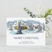 Oost-winterland kerstgratie feestdagenkaart (Staand voorkant)