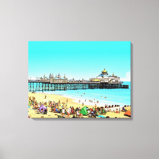 Oostboei pier zicht canvasprint canvas afdruk (Voorkant)