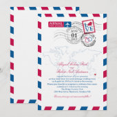 Oostelijk Australië Airmail Wedding Kaart (Voorkant / Achterkant)