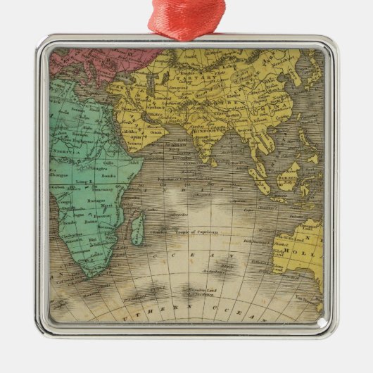 oostelijk halfrond 15 metalen ornament (Voorkant)
