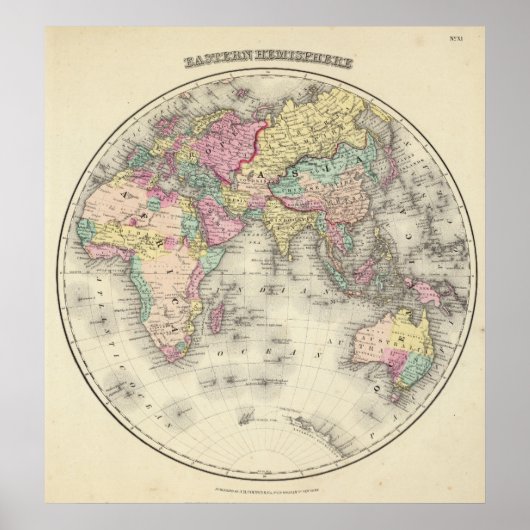 oostelijk halfrond 16 poster (Voorkant)