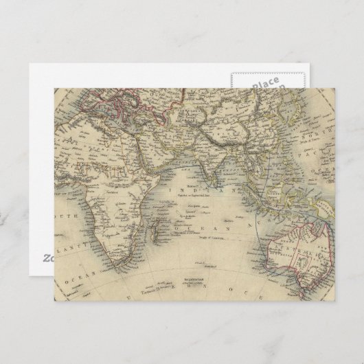 oostelijk halfrond 4 briefkaart (Voorkant / Achterkant)