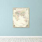 oostelijk halfrond 4 canvas afdruk (Insitu (Houten vloer))