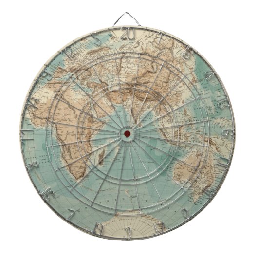 oostelijk halfrond 7 dartbord (Voorkant)