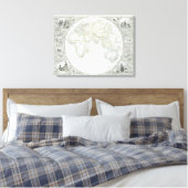 Oostelijk halfrond, van een reeks Wereldkaarten Canvas Afdruk (Insitu (Slaapkamer))