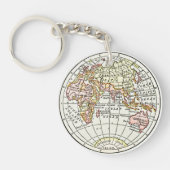  oostelijk halfrond - Wereldbol - kaart Sleutelhanger (Voorkant)