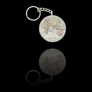  oostelijk halfrond - Wereldbol - kaart Sleutelhanger