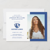 Oostelijk Illinois Panthers Head en Wordmark Logo Aankondiging (Voorkant)